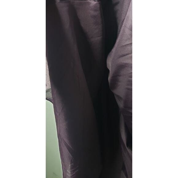 Jenny Yoo Bridesmaid Raisin Purple Flutter Spaghetti Strap Gown Long Dress 8 - Picture 10 of 12